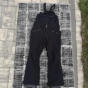 Men's Turbine Black Snow Bib Pants Size S/P